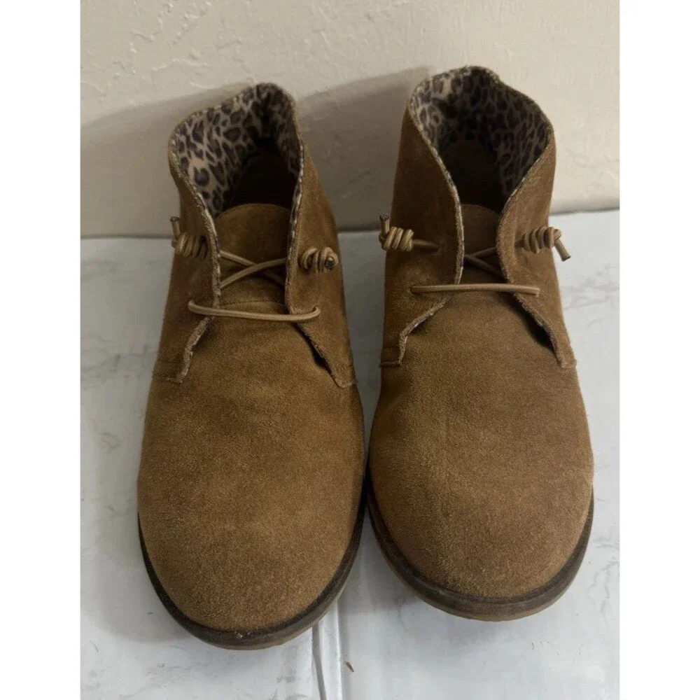 Lucky‎ Brand Asher Suede Lace Up Ankle Bootie Sz 7.5M